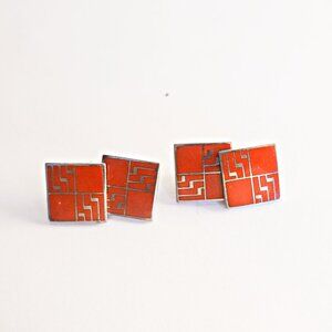 Vintage Art Deco Enamel Cufflinks